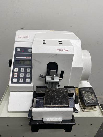 Used Microm HM 355 S Microtome with Foot Pedal